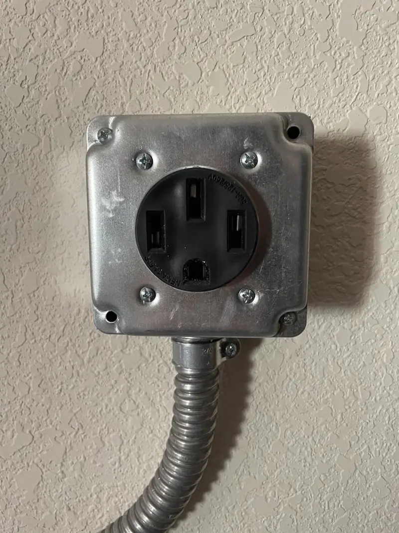 NEMA 14-50 outlet installed for Electrical Panel Upgrade in Greene